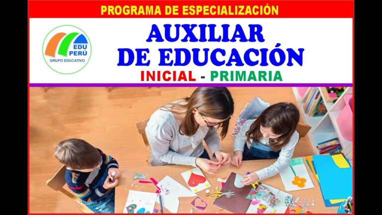 clases de auxiliar de educacion inicial