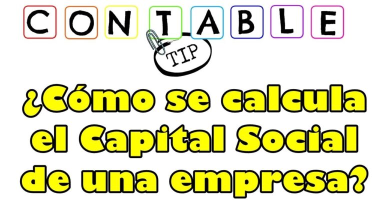 como se calcula el capital social formula