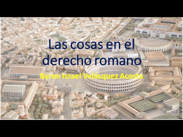 concepto de cosa en derecho romano
