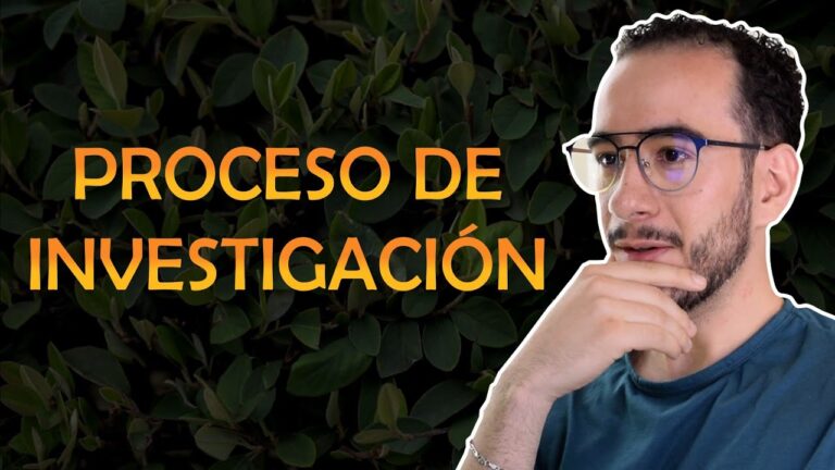 cual es el proceso de investigación