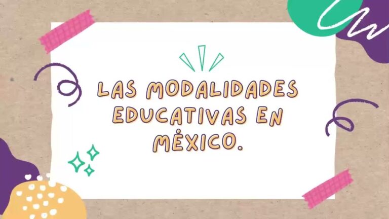 cuales son las modalidades educativas en mexico