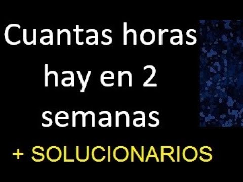 cuantas horas tiene dos semanas