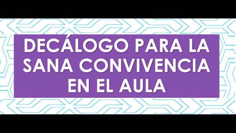decálogo para la convivencia escolar