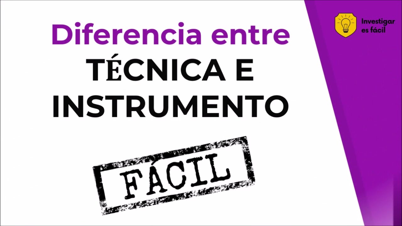 diferencia entre tecnica e instrumento