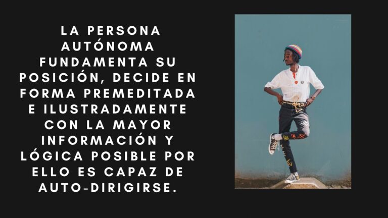 el ser autonomo y reflexivo