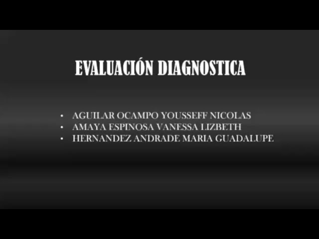 evaluacion diagnostica base de datos
