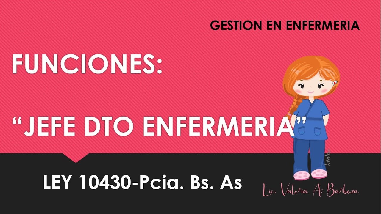 jefe del departamento de enfermeria