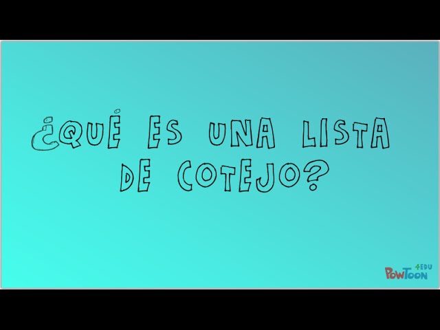 partes de la lista de cotejo