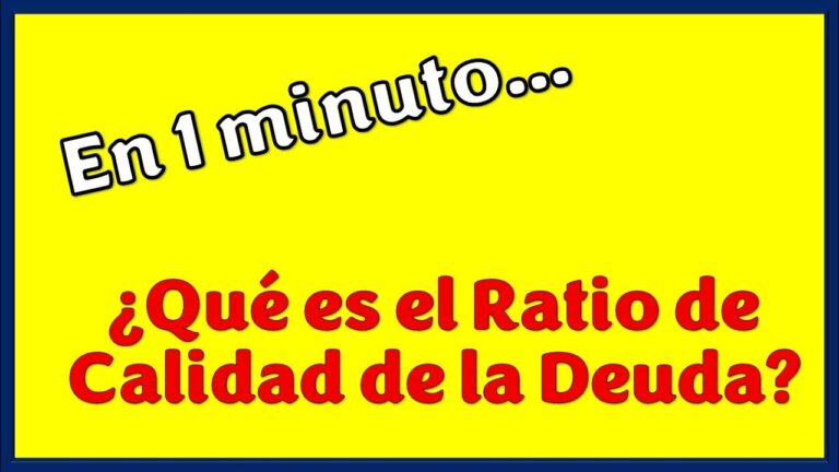 ratio calidad de la deuda valor optimo