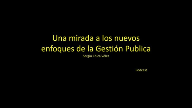 una mirada a los nuevos enfoques de la gestión pública