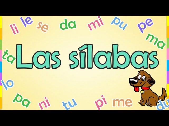 unir sílabas para formar palabras